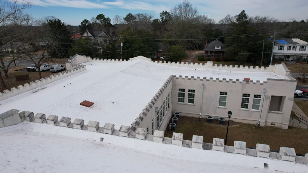 roof view of school